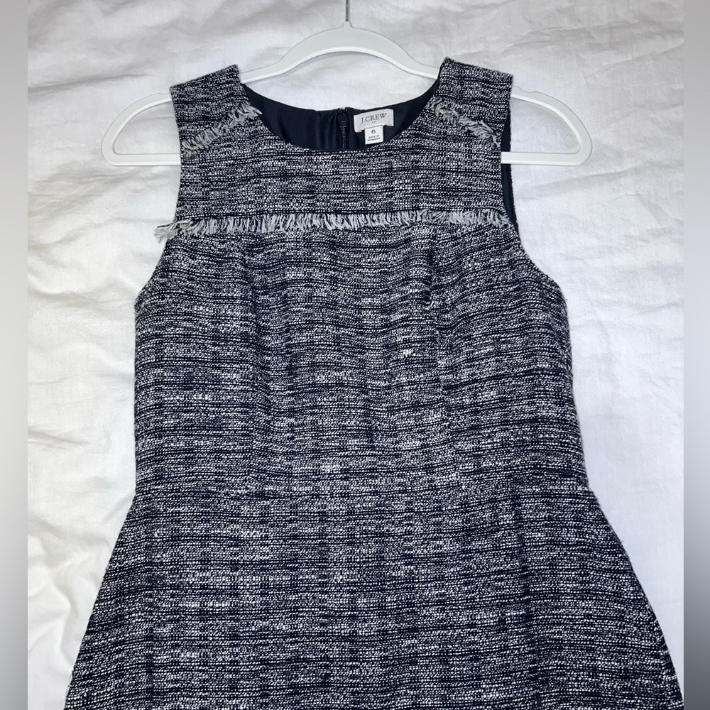 J. Crew Tweed Fringe Dress 6